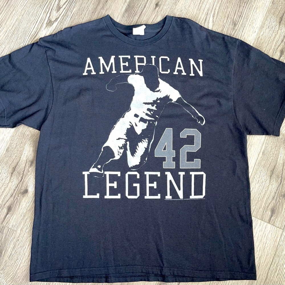 Throwback American legend Jackie Robinson #42 T-Shirt Mens size 2XL